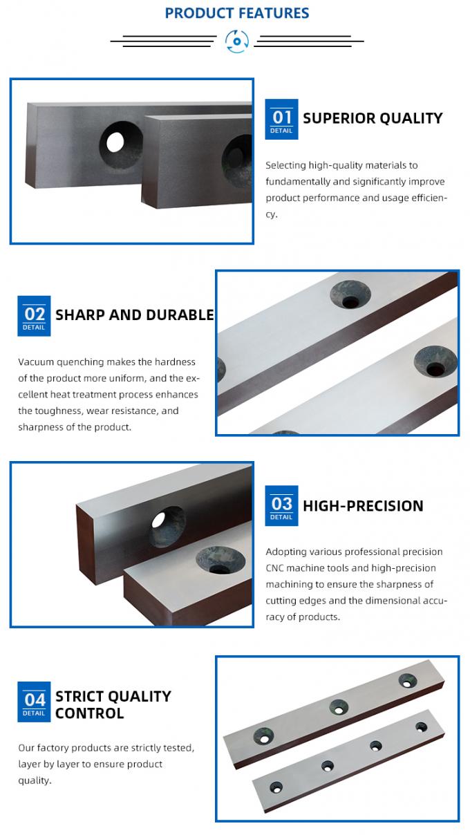 Blades à cisaille à barres hydrauliques industrielles pour la découpe de tôles métalliques de précision 1